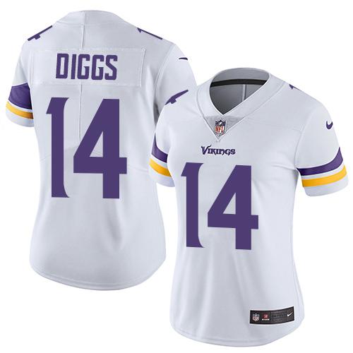 Women 2019 Minnesota Vikings 14 Diggs white Nike Vapor Untouchable Limited NFL Jersey